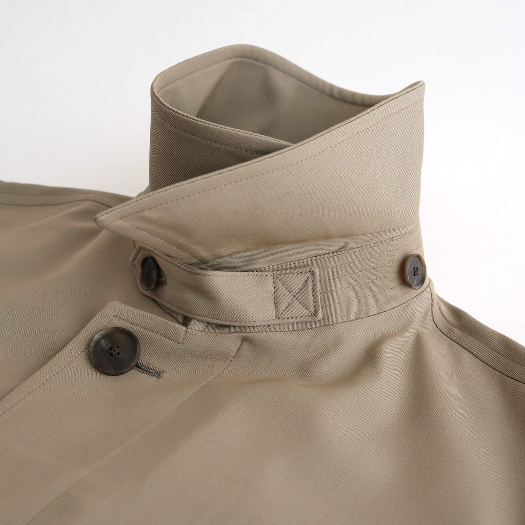 LIGHT WOOL MAX GABARDINE COAT #KHAKI BEIGE CHAMBRAY [A26SC06MG]