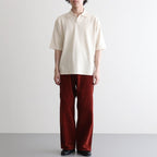 HIGH GAUGE TUSSAH SILK KNIT SKIPPER POLO #IVORY [A26SP02SJ]