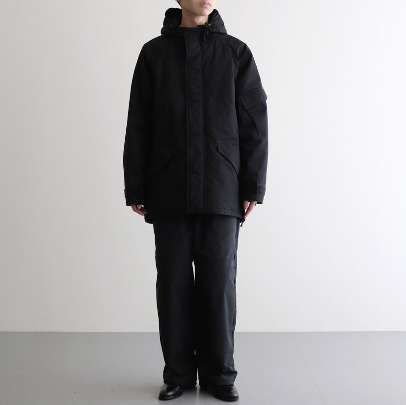 綿ナイロンウェザー×エステルタッサー ジャケット #BLACK [HN-J025-051]