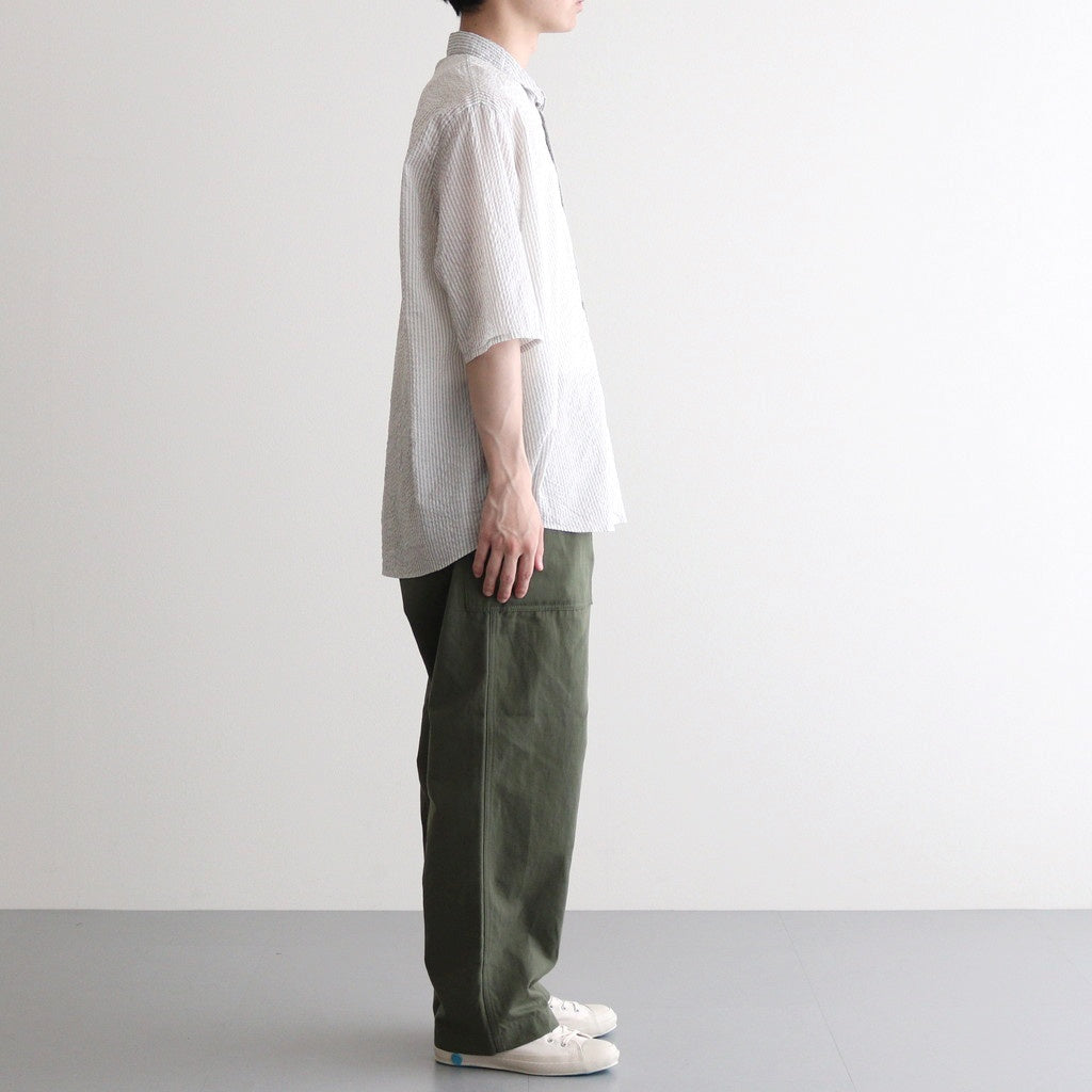 綿麻ヘリンボーン ベイカーパンツ #KHAKI [HO-P019-051]