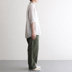 綿麻ヘリンボーン ベイカーパンツ #KHAKI [HO-P019-051]