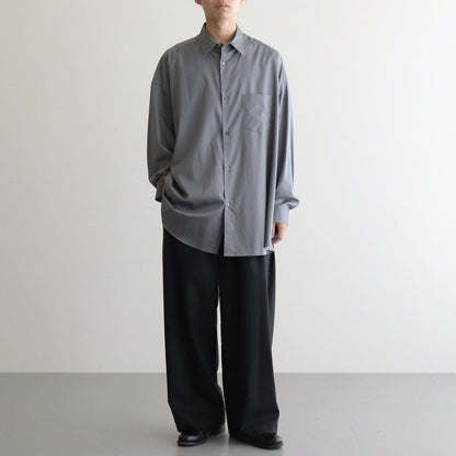 Silicon Poplin Oversized Regular Collar Shirt #GRAY [GM243-50144]