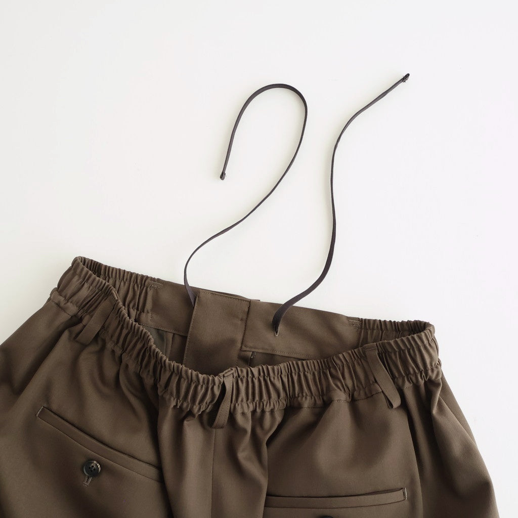 WIDE EASY SHORT TROUSERS #DARK BEIGE [ST.1435]
