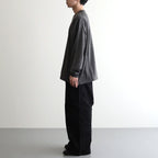 梳毛エステル天竺 セーター #CHARCOAL [HN-N001-051]