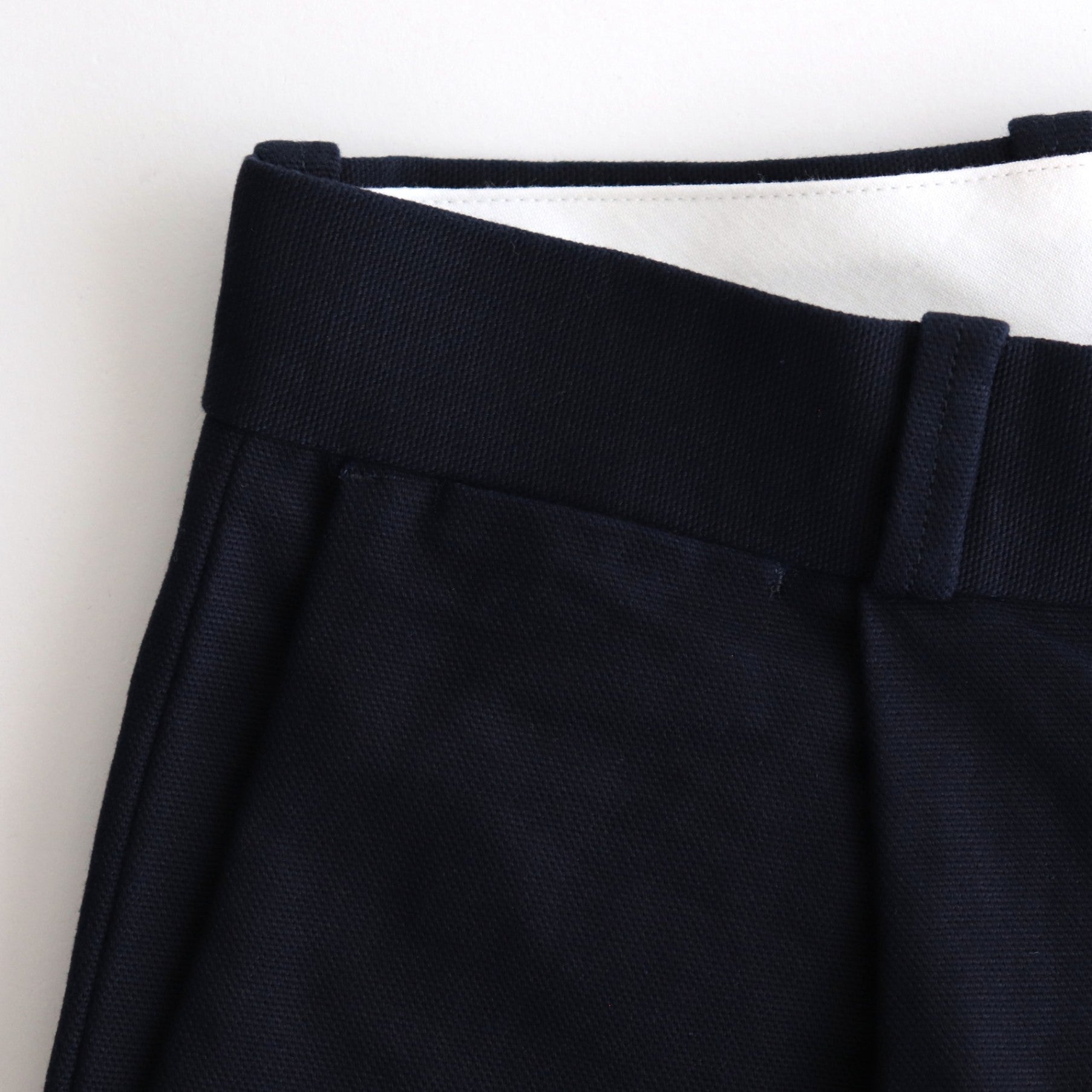 chino tuck straight #navy [65635]