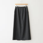 WOOL KID MOHAIR HOP SACK SLIT SKIRT #TOP CHARCOAL [A25SS06MH]