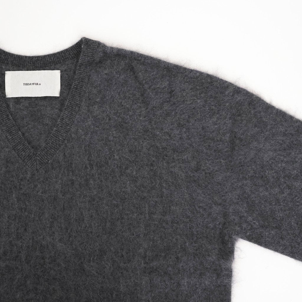 Woolcashmere Vneck Knit #C/GRY [12620508]