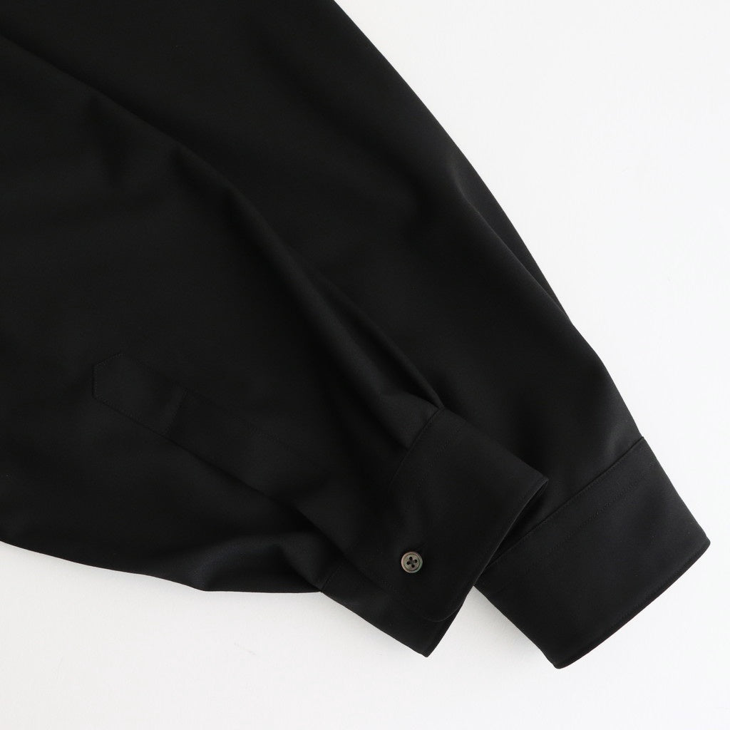 Extra Fine Wool L/S Oversized Regular Collar Shirt #BLACK [GM251-50092B]