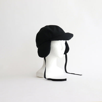 PADDED BRIM & EAR CAP #BLACK [NO.26077]