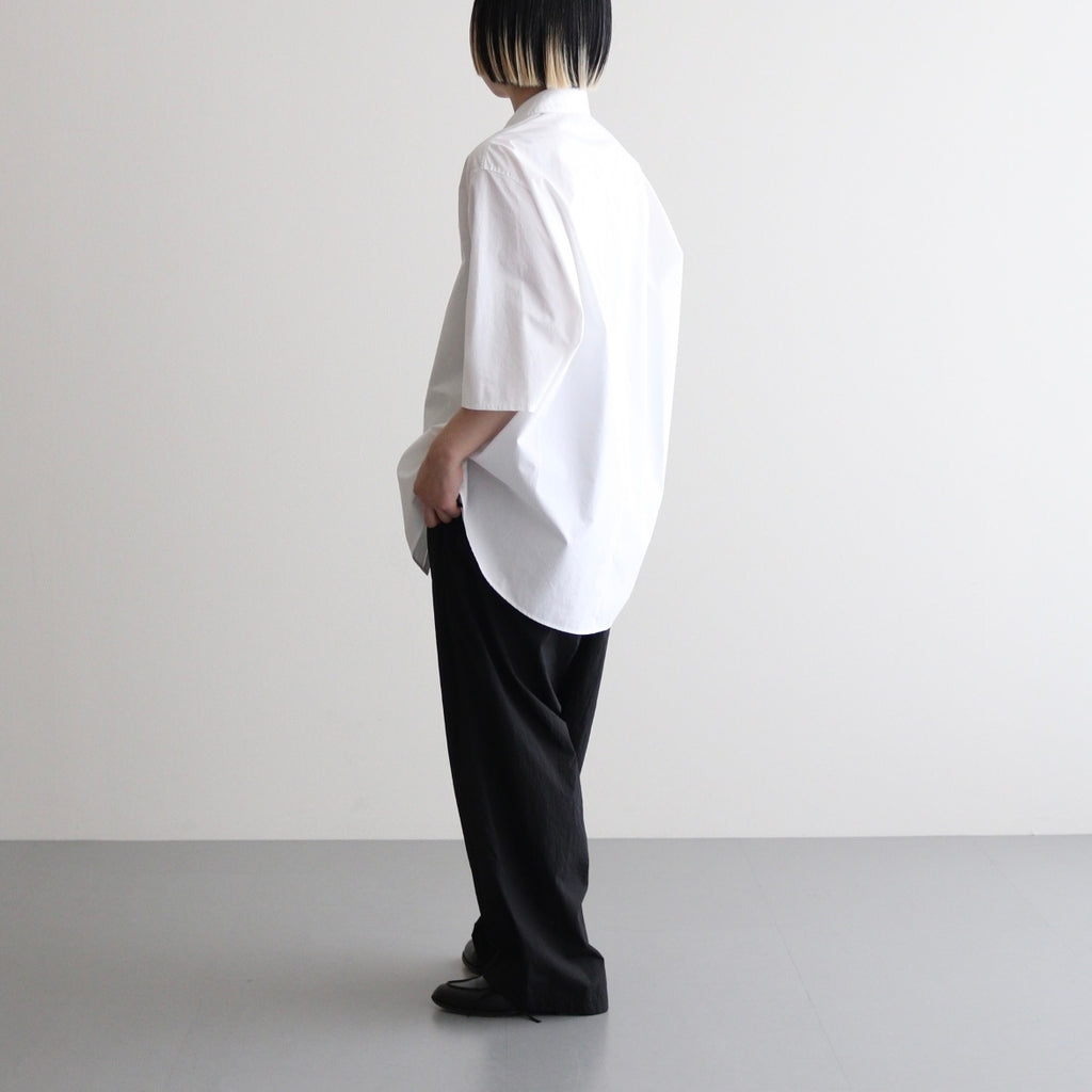 FHFSSH - コットン・ ポリコア タイプライター 半袖シャツ #01 Off White [SN_FR0405SH]