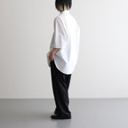 FHFSSH - コットン・ ポリコア タイプライター 半袖シャツ #01 Off White [SN_FR0405SH]