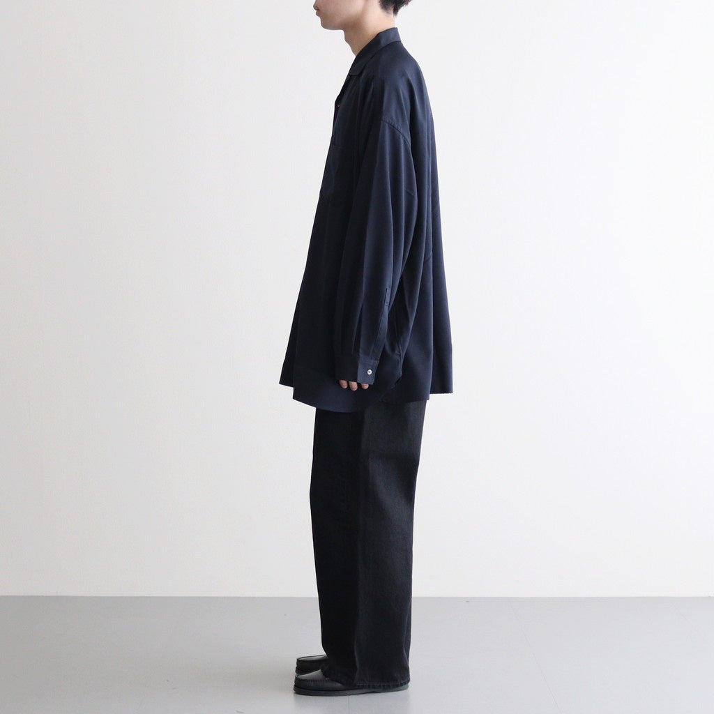 COOLFIBER OPEN COLLAR L/S SHIRT #NAVY [FSC241-50133]