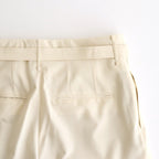 SUPER FINE TROPICAL WOOL TWO-TUCK SLACKS #IVORY [A25SP04MT]