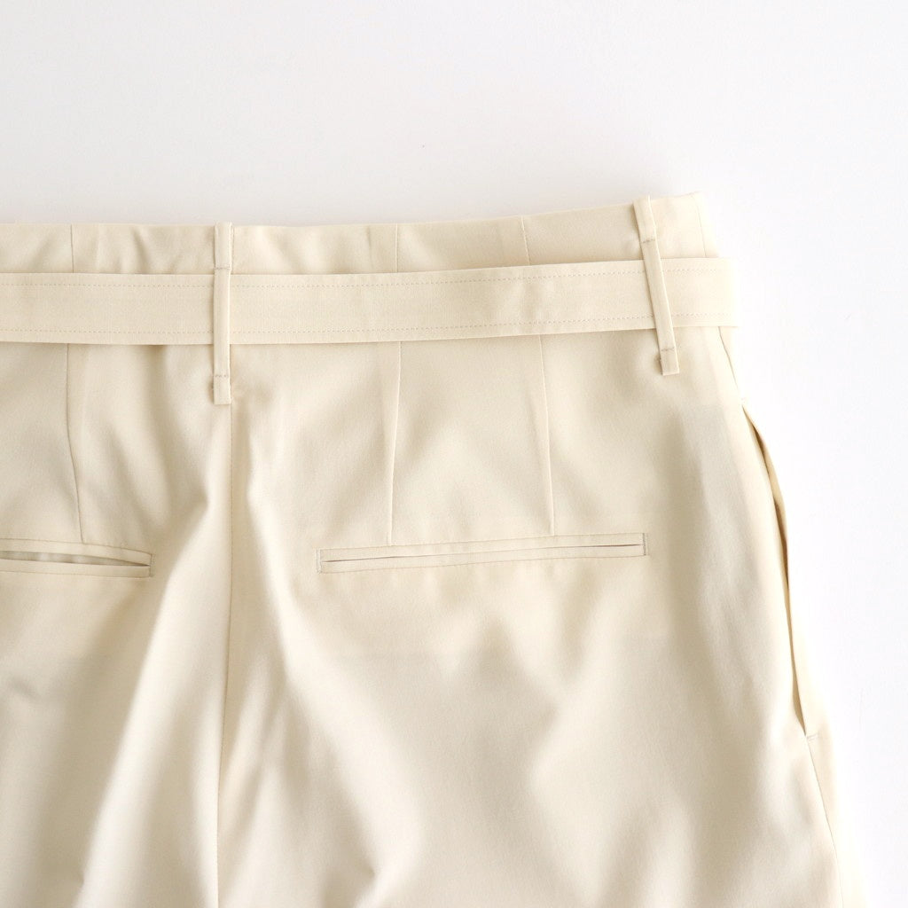 SUPER FINE TROPICAL WOOL TWO-TUCK SLACKS #IVORY [A25SP04MT]