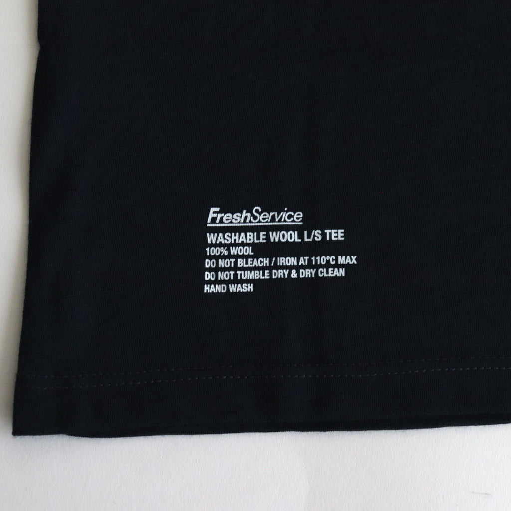 WASHABLE WOOL L/S TEE #NAVY [FSC241-70166B]