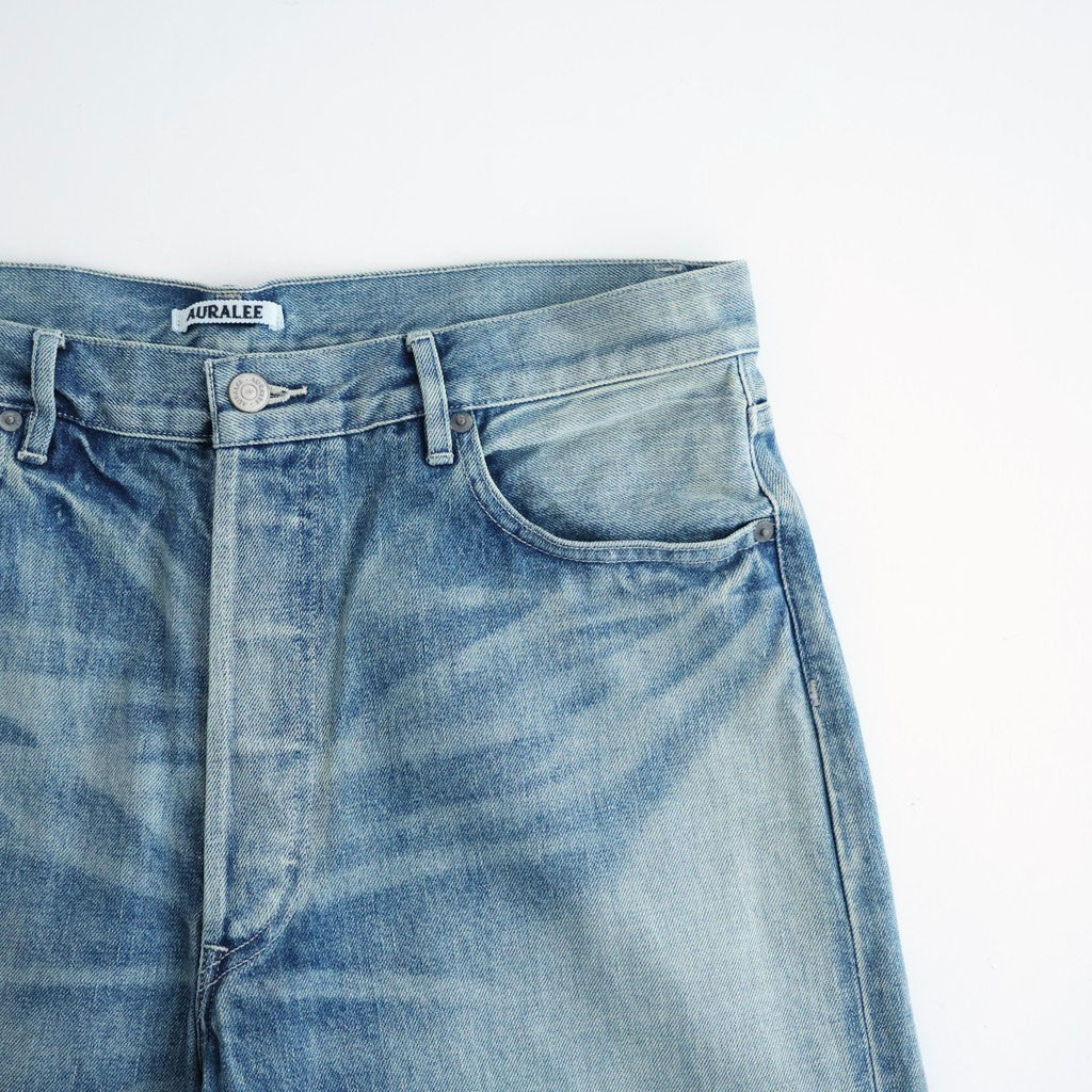 SELVEDGE FADED HEAVY DENIM WIDE PANTS #FADED INDIGO [A26AP02DH]