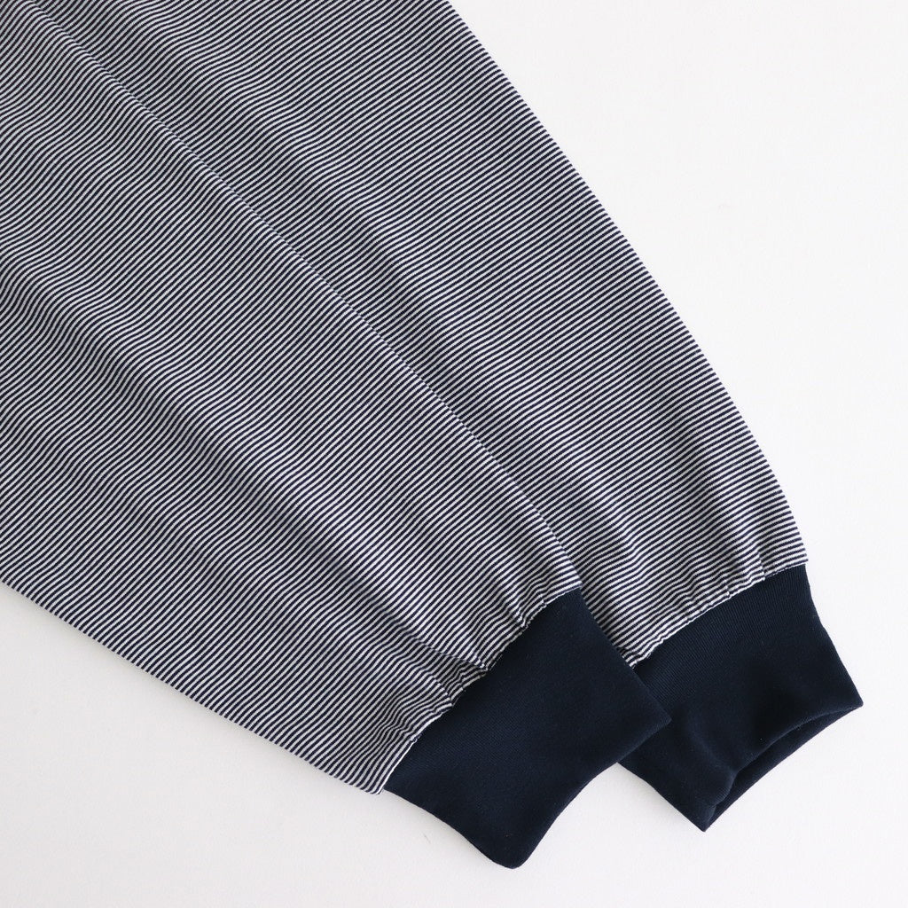 MICRO BORDER L/S TEE #WHITE×NAVY [FSC251-70114]
