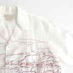 EMBROIDERY OPEN COLLAR SHIRT #WHITE [YK25SS001004SH]