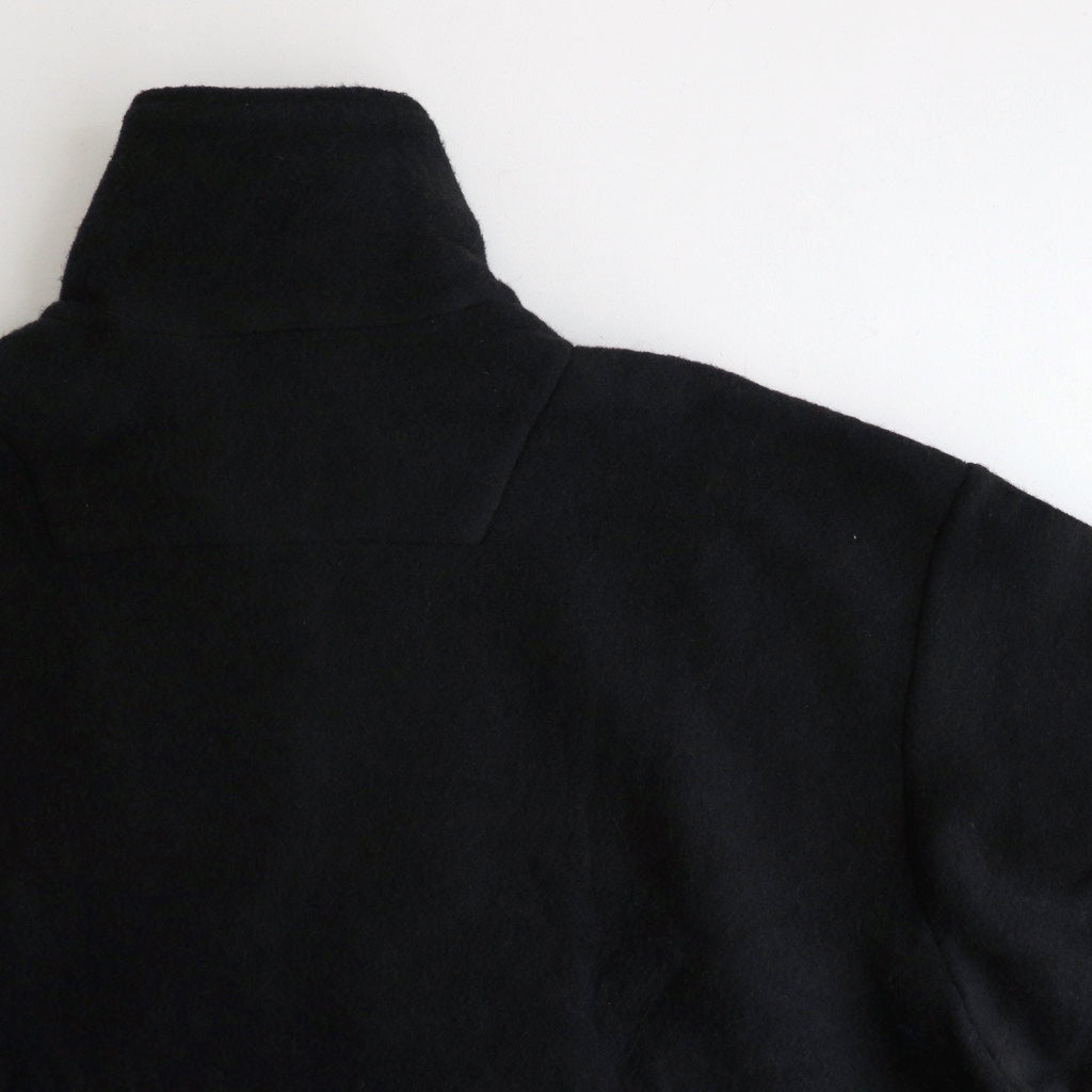 WOOL FREECE HALF ZIP PULLOVER #BLACK [YK24FW0801B]