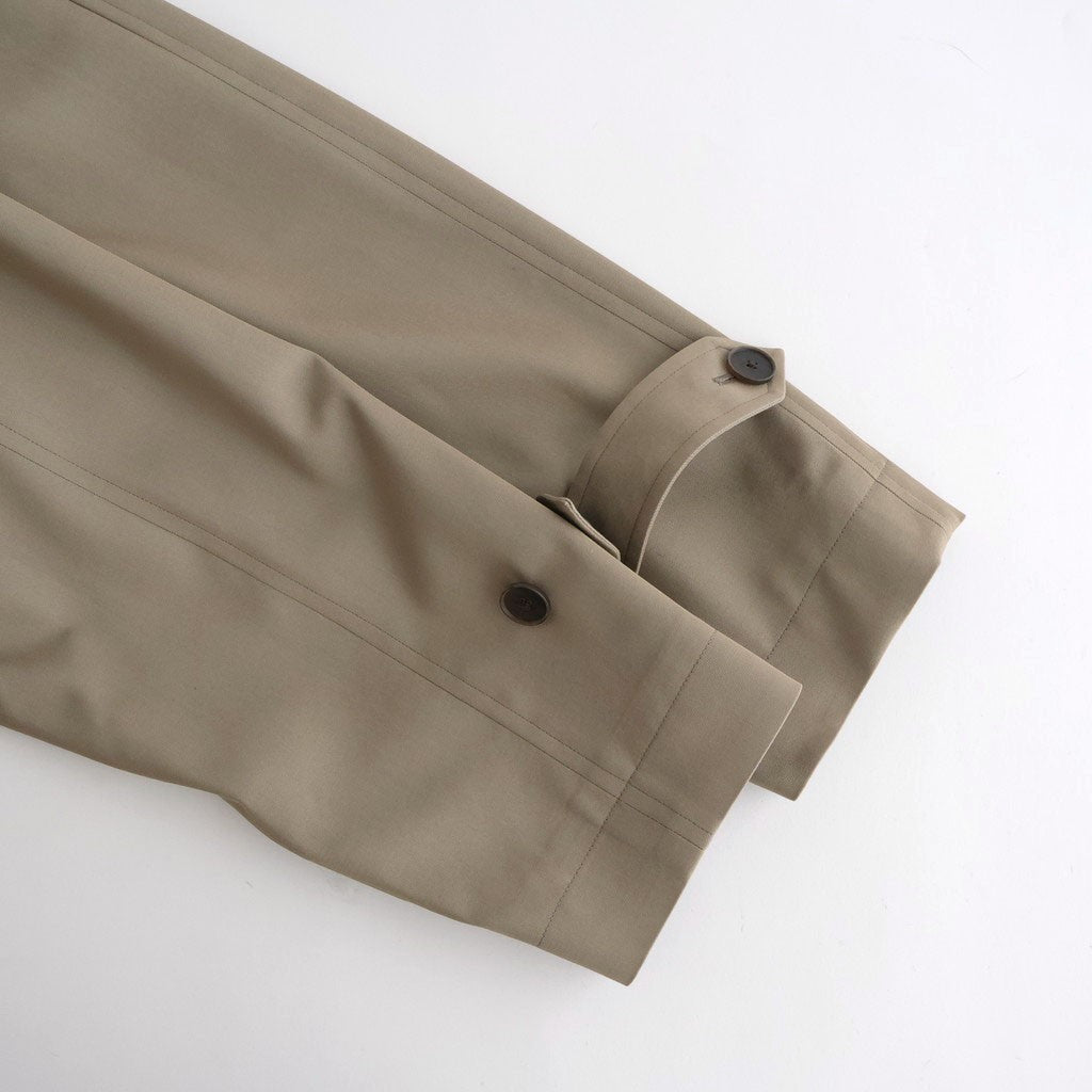 LIGHT WOOL MAX GABARDINE COAT #KHAKI BEIGE CHAMBRAY [A26SC06MG]