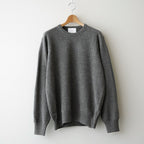 EXTRA FINE WOOL KNIT CREW NECK LS #GREY [ST.1634]