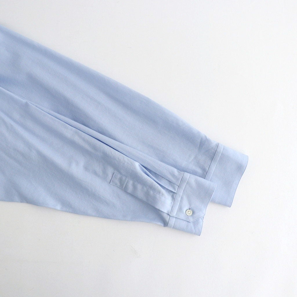 COTTON SILK OVERSIZED LS SHIRT #SAX [ST.1666]