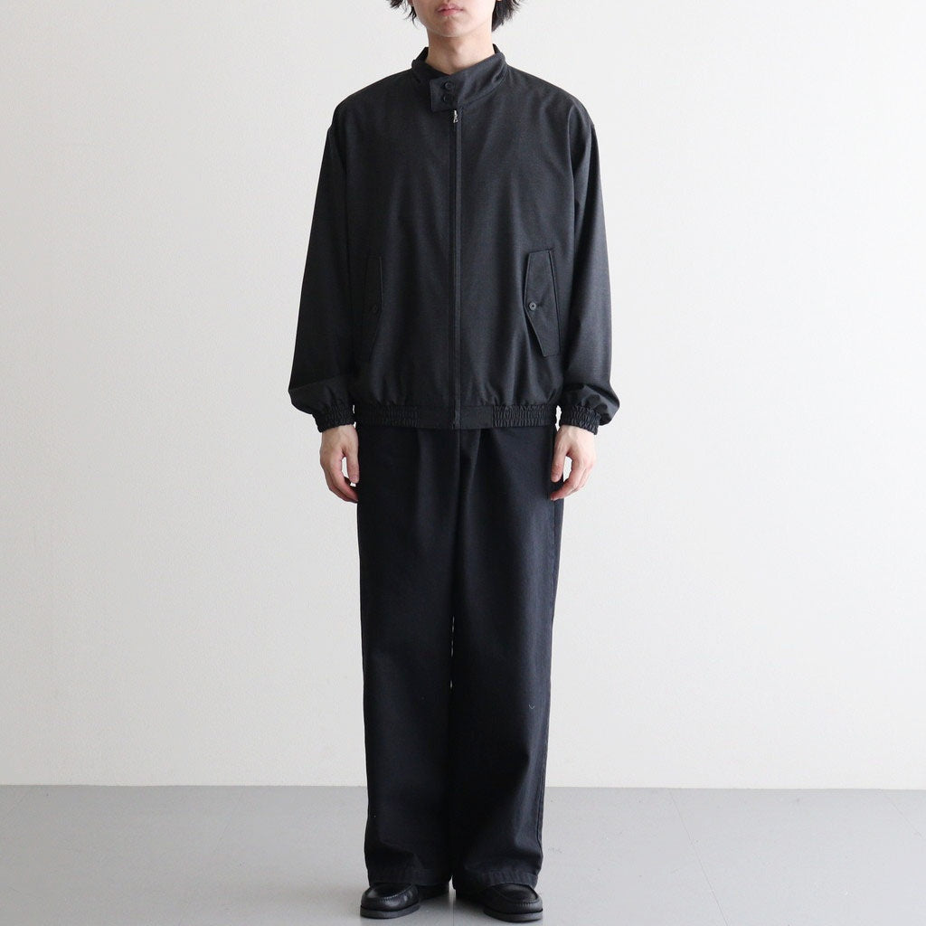 ULTRA FINE TROPICAL WOOL ZIP BLOUSON #TOP CHARCOAL [A26SB01MT]