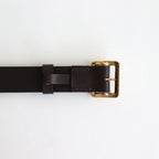 SQUARE BUCKLE BELT #BROWN [A25SB05RP-M]