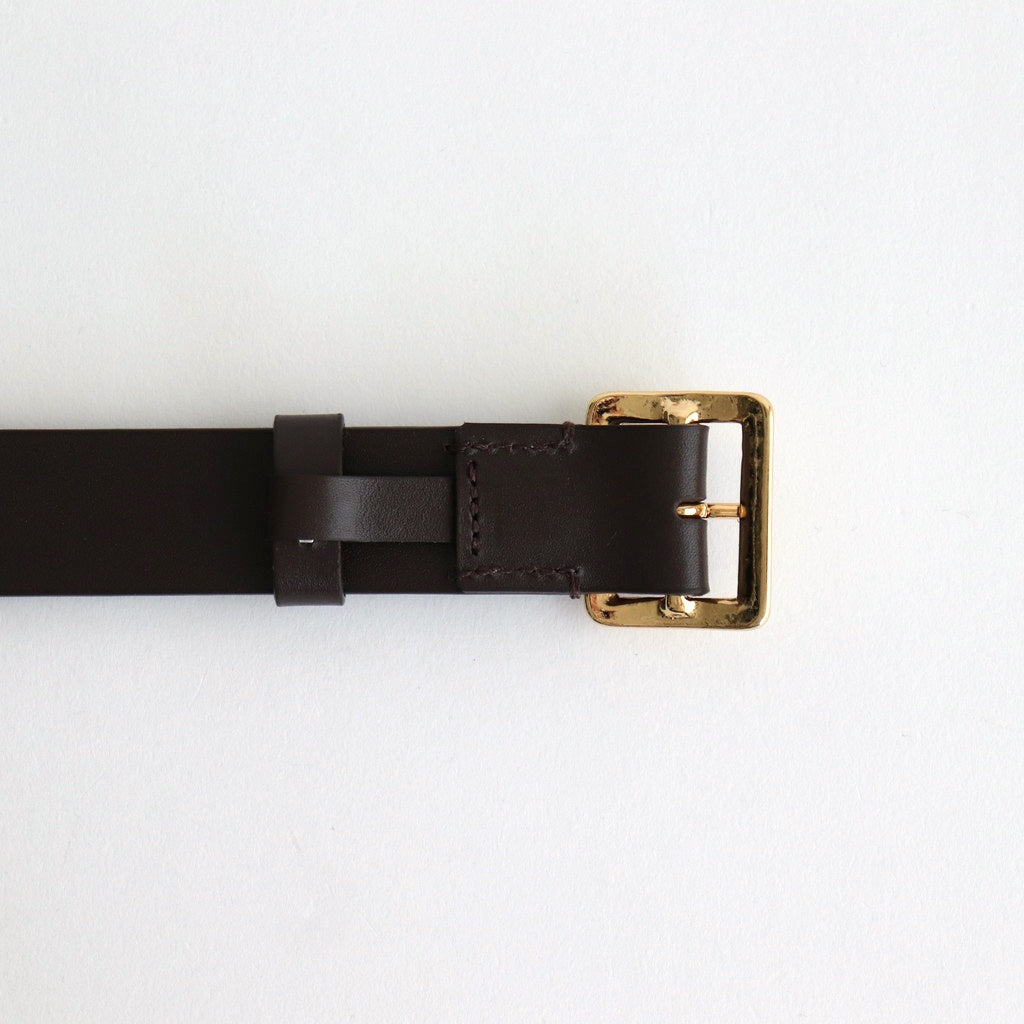 SQUARE BUCKLE BELT #BROWN [A25SB05RP-M]