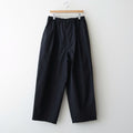 綿ツイル微起毛 ワイド2タックパンツ #BLACK [HQ-P006-051]