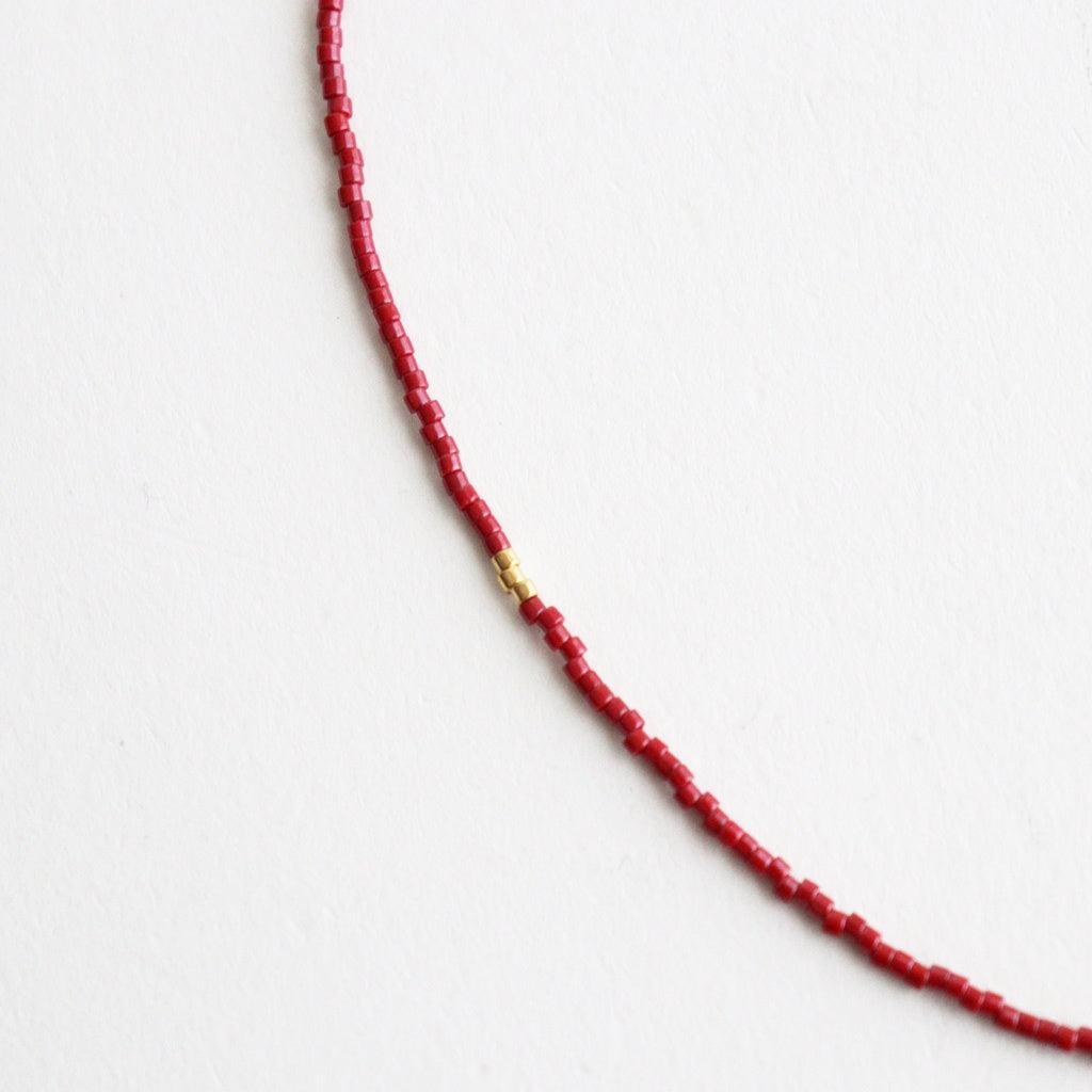 Thin Beads Choker #RED [12610904]