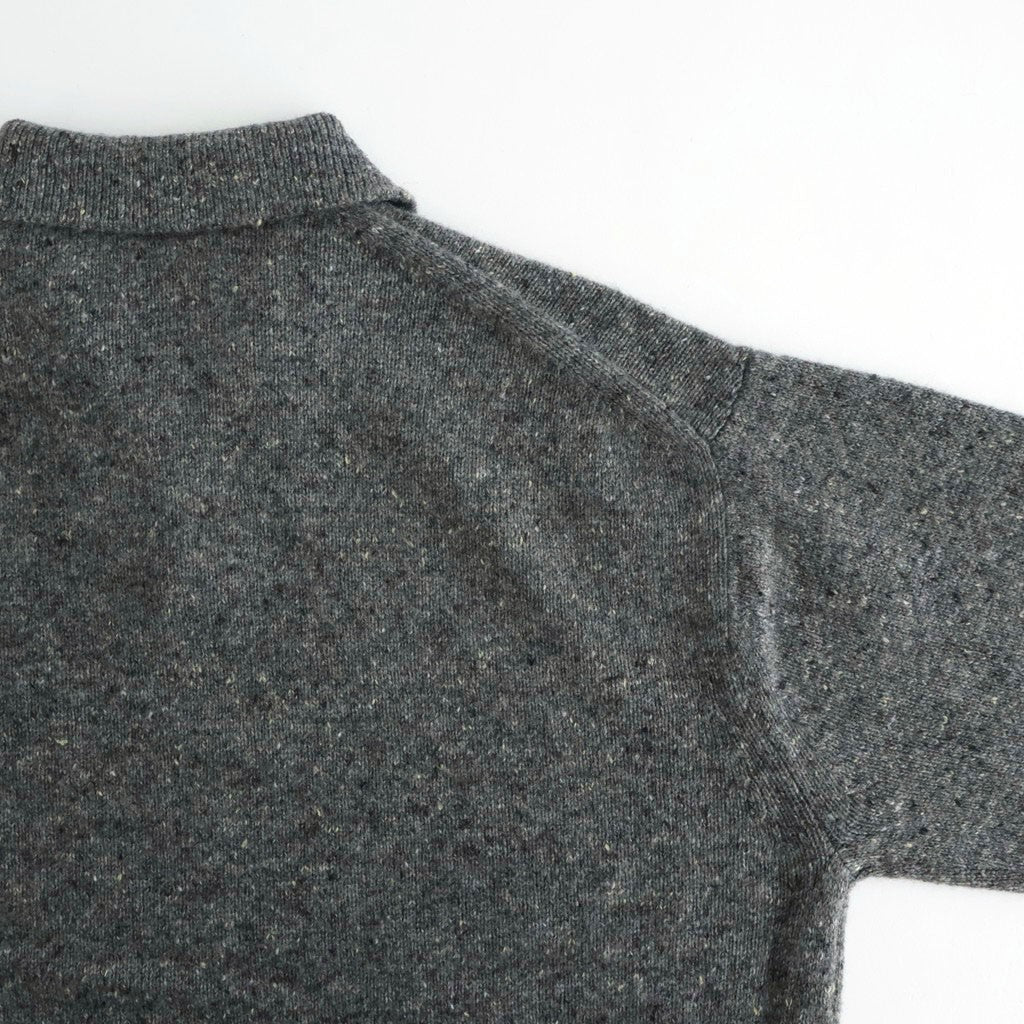 CASHMERE NEP KNIT POLO #MIX GRAY [A26AP02NE]