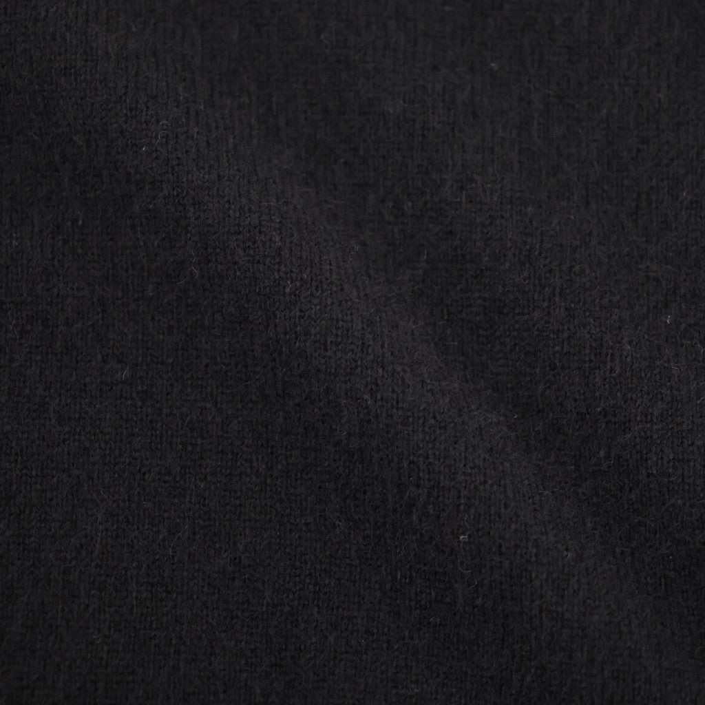 PURE CASHMERE KNIT POLO LS #BLACK [ST.1630]