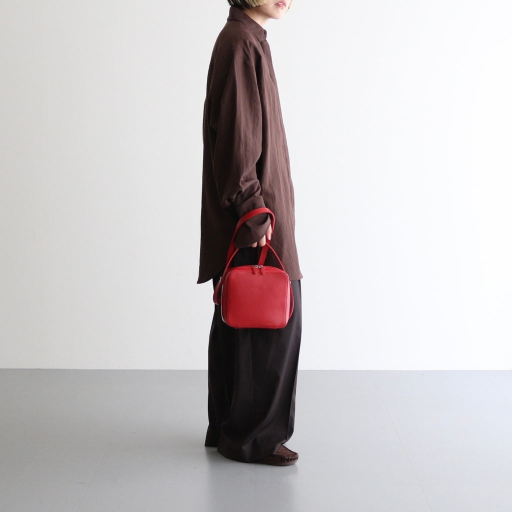 LEATHER SHOULDER BAG MADE BY AETA #RED [A25AB03AE]