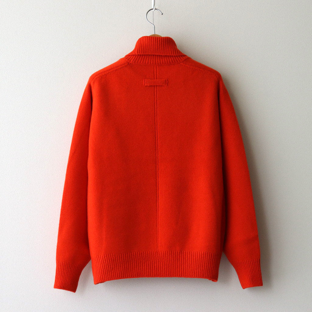 EXTRA FINE WOOL WARM KNIT TURTLE NECK LS #ORANGE [ST.989]