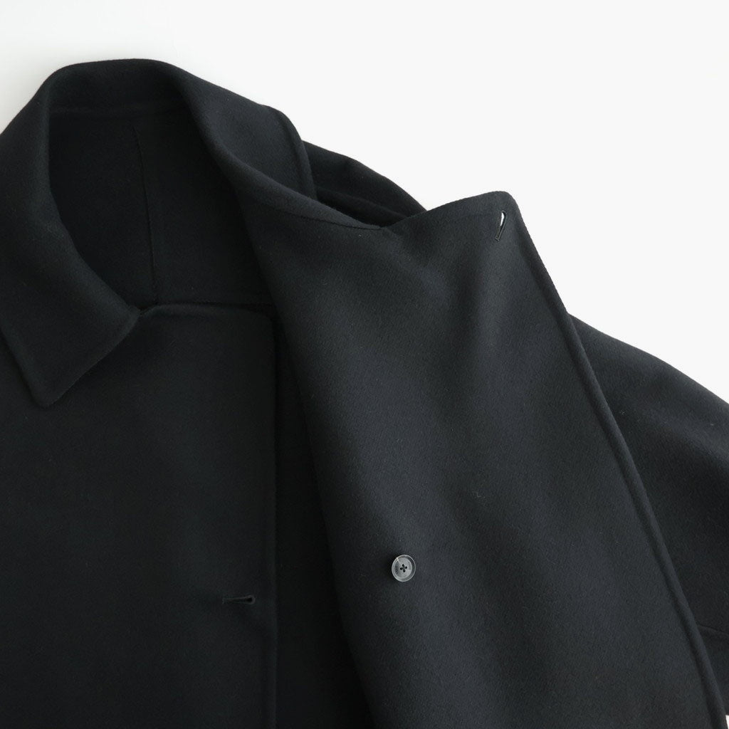 Wool Cashmere Double Breasted Rever Coat #Black [YK26FW01317C]
