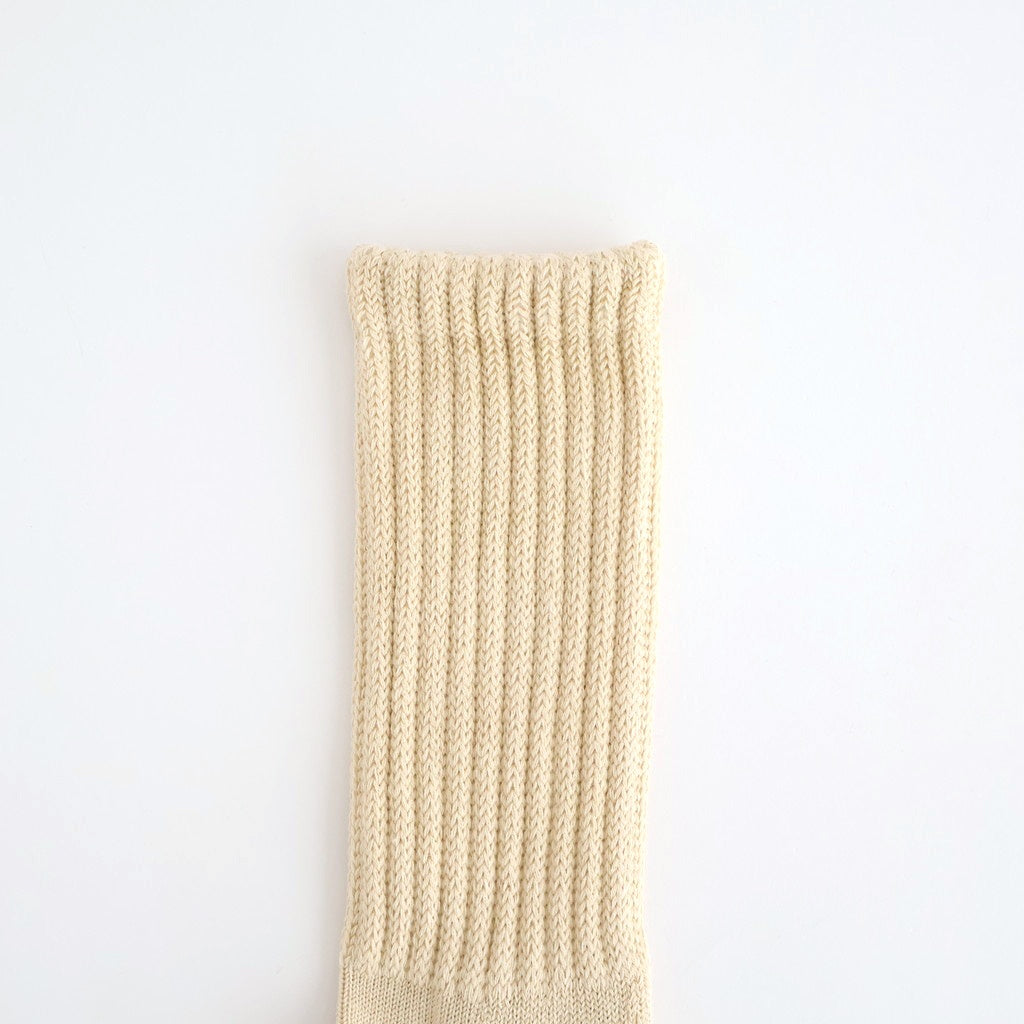 LOOSE PILE CREW SOCKS #RAW BEIGE [R1334-AW25]