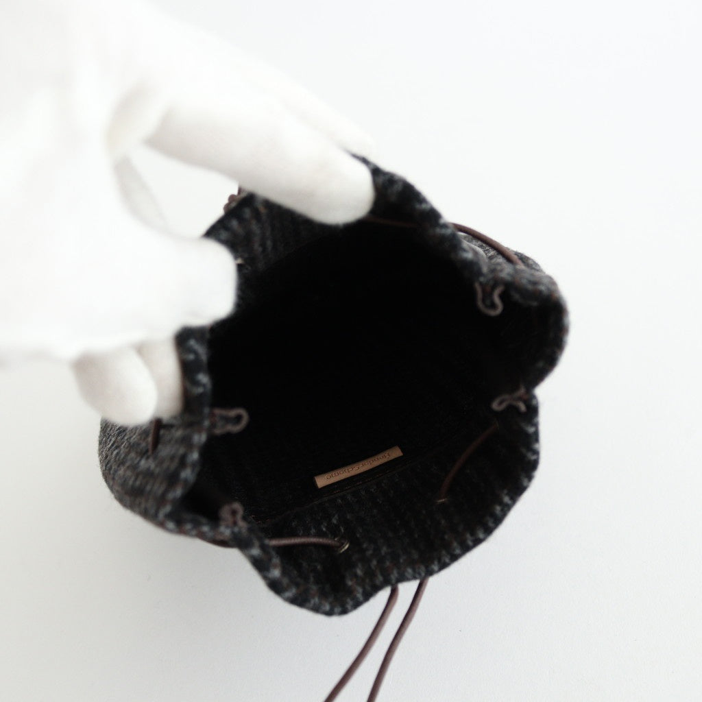 tweed senzu bag #dark brown [xu-b-snz]