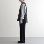 FLANNEL CHECK REVERSIBLE VEST #BLACK [FSC253-30128]