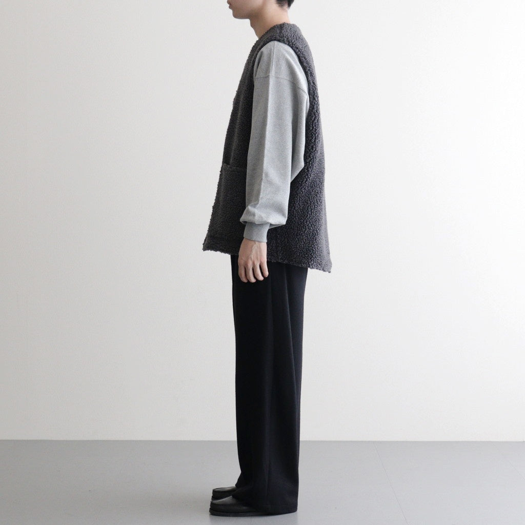 FLANNEL CHECK REVERSIBLE VEST #BLACK [FSC253-30128]