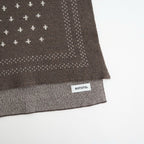 MERINO COTTON BANDANA SCARF #MOCHA [R5192-AW26]
