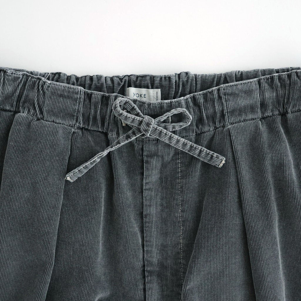 Corduroy 1Pleated Easy Trousers #Black [YK26FW01339P]