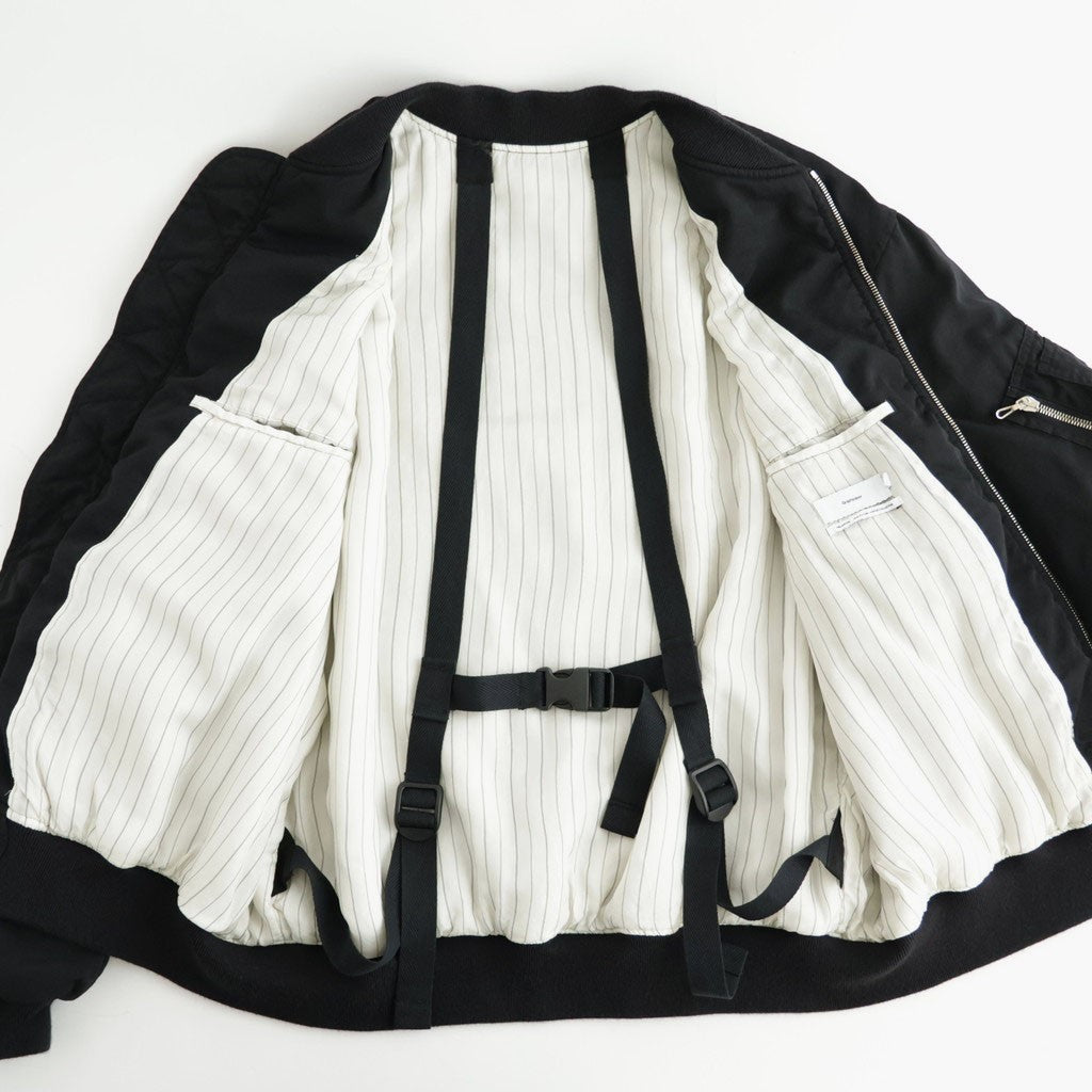 Fulled Wool Twill Flight Jacket #BLACK [GU263-30411]