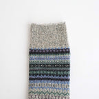 NORDIC PATTERN SOCKS #D.GRAY [R1630-AW25]