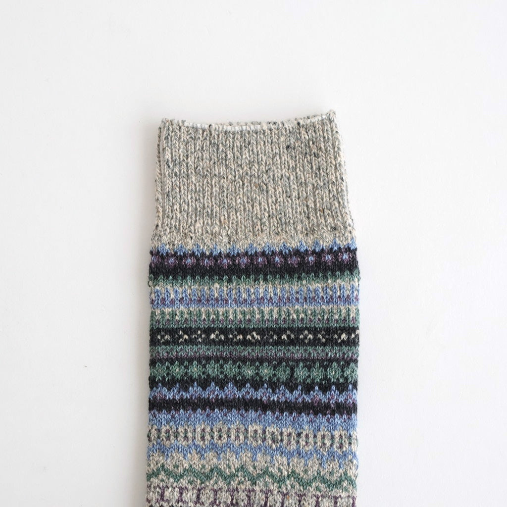 NORDIC PATTERN SOCKS #D.GRAY [R1630-AW25]