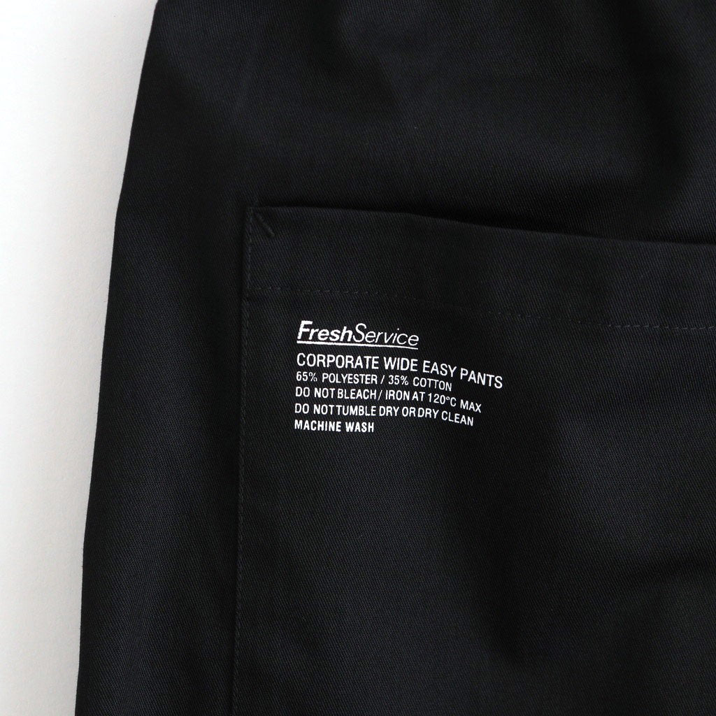 CORPORATE WIDE EASY PANTS #BLACK [FSC262-40014B]