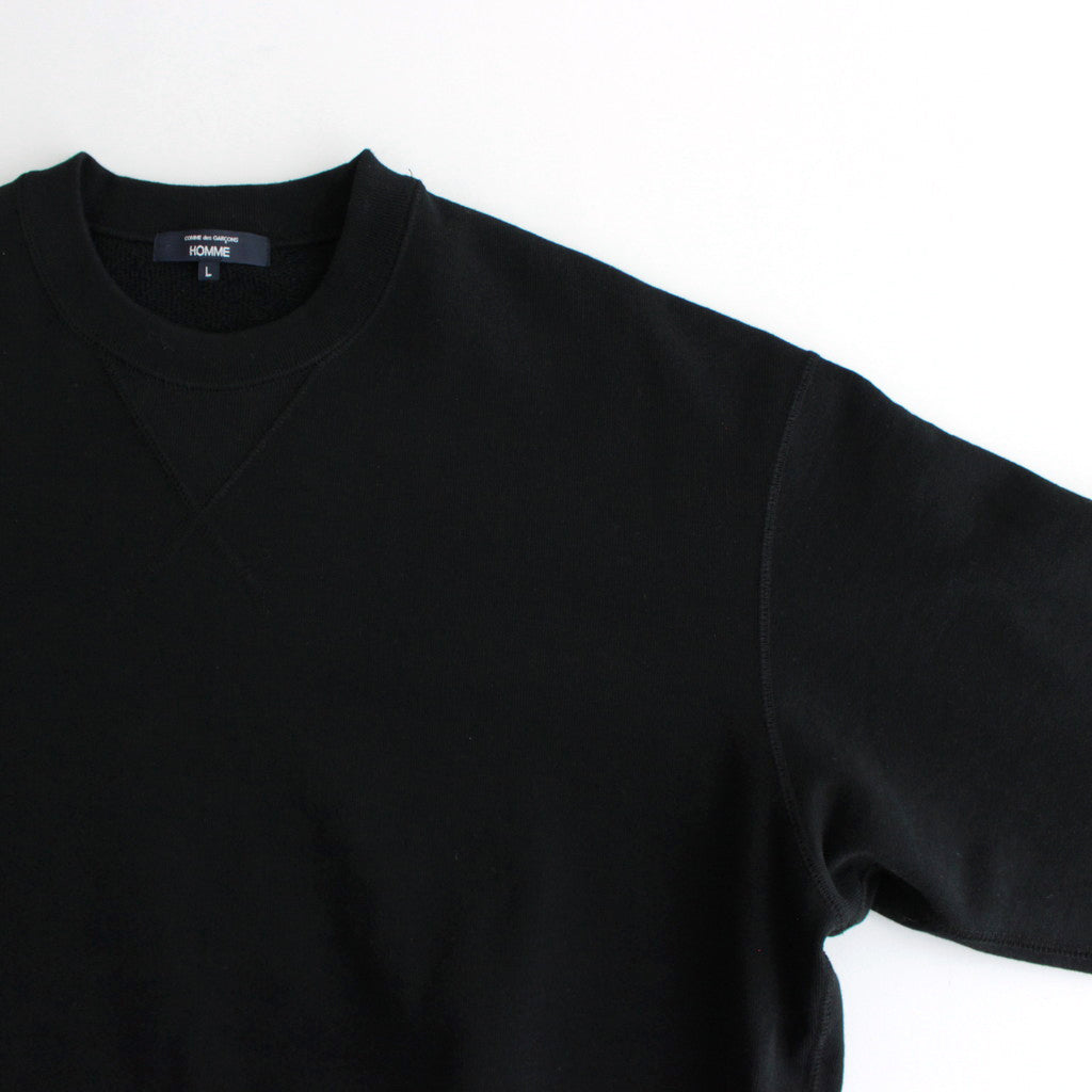 綿裏毛×綿ナイロンウェザー スウェット #BLACK [HO-T004-051]