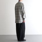 OMBRE PLAID SHIRTS LOOSE FIT #SMOKE BLUE [2541000504]