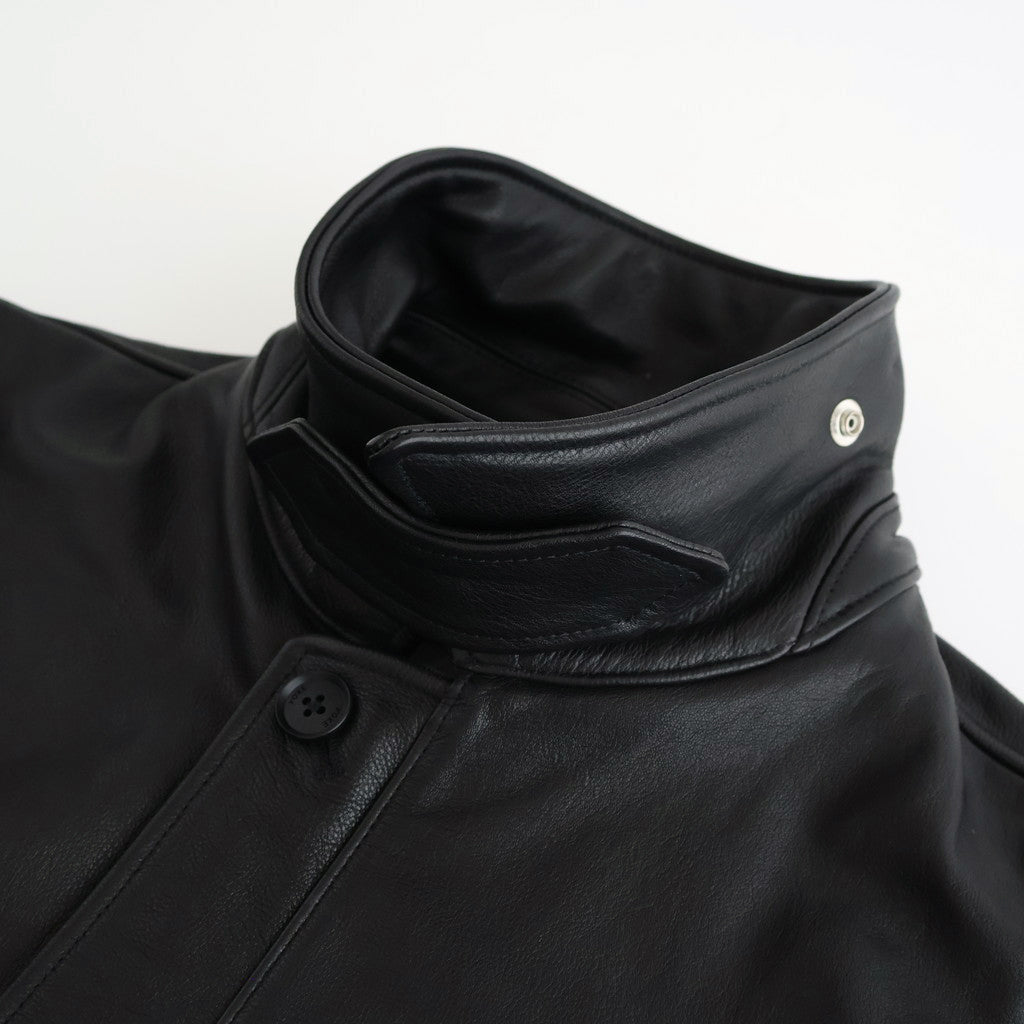 Leather Flight Jacket #BLACK [YK25FW01017B]