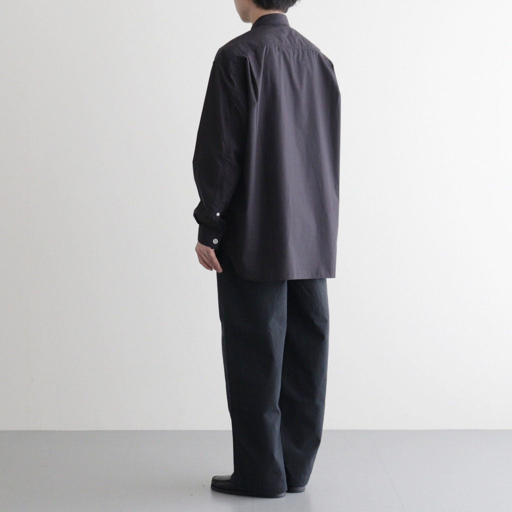 ナイロンオックス 製品染め タックパンツ #BLACK [HQ-P003-051]